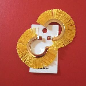 Express gold tassel earrings